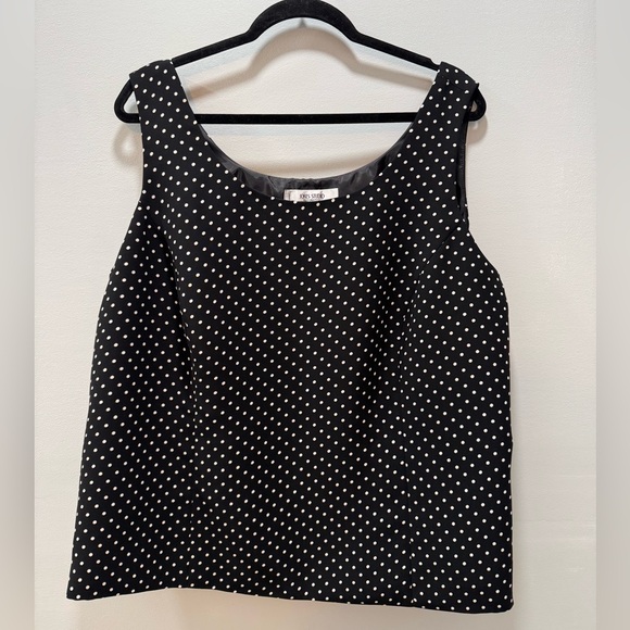 Jones Studio Tops - Jones Studio Black and White Polka Dot Tank Blouse.  Size 18W